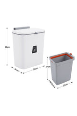 White Kitchen Bin Hanging Trash Can