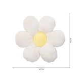 White Daisy Shaped Seat Cushion Flower Throw Pillow