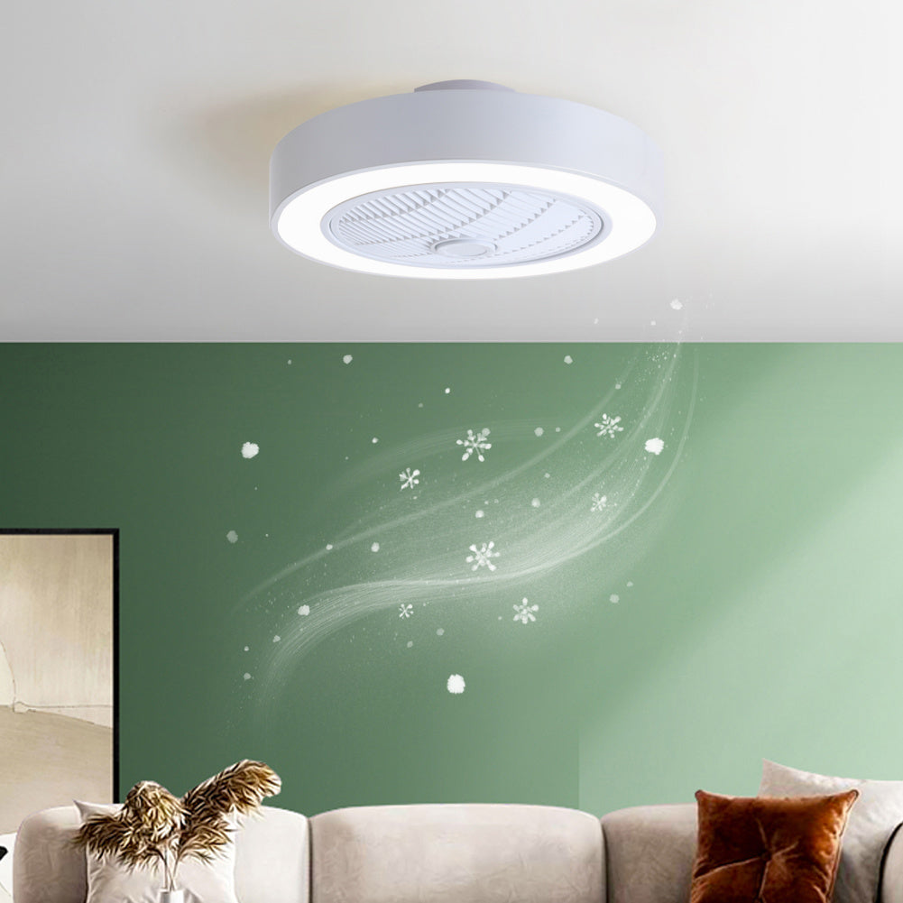 5 Blades LED Lights Ceiling Fan Adjustable Speed Dimmable IR Remote Control