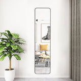 Full Length Mirror with Rounded Corners Door Hanging Black Mirror