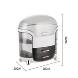 White Large Makeup Storage Box Organizer with Drawers