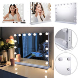 Makeup Dressing Mirror with Touch Sensor Dimmable 15 LED Lights