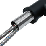 Swivel Kitchen Mixer Tap Dual Spout with Pull Down Sprayer and Pot Filler,Black and Golden