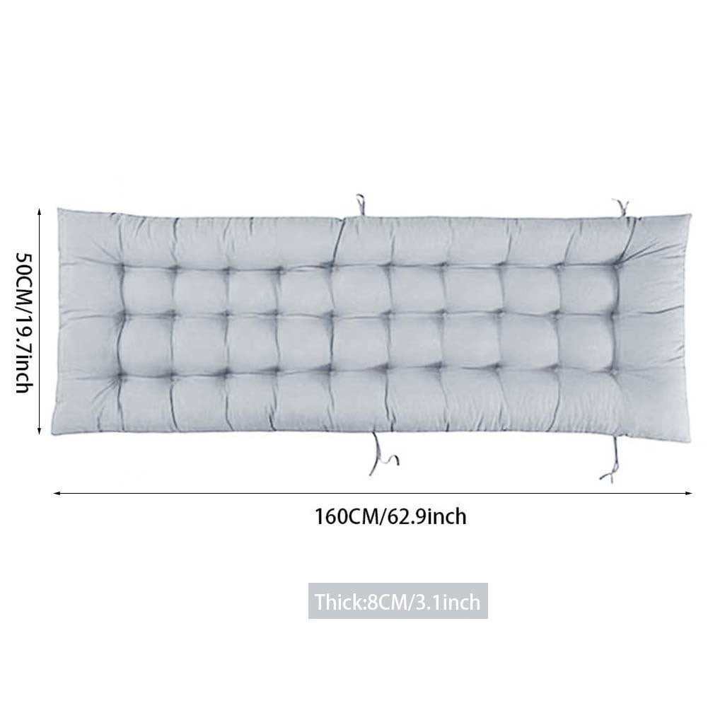 Outdoor Garden Patio Recliner Deck Chair Seat Cushion Pad, Grey