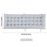 Outdoor Garden Patio Recliner Deck Chair Seat Cushion Pad, Grey