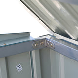 Steel Trash Can Recycle Bin Enclosure Storage Shed, Green