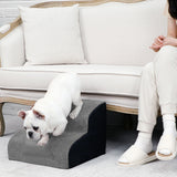 Grey Comfy Non Slip Pet Steps with Removable Cover