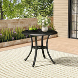 Cast Aluminum Patio Dining Table with Umbrella Hole