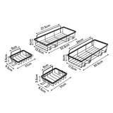 Black 4Pcs No Drill Shower Caddy Set with Wall Stickers