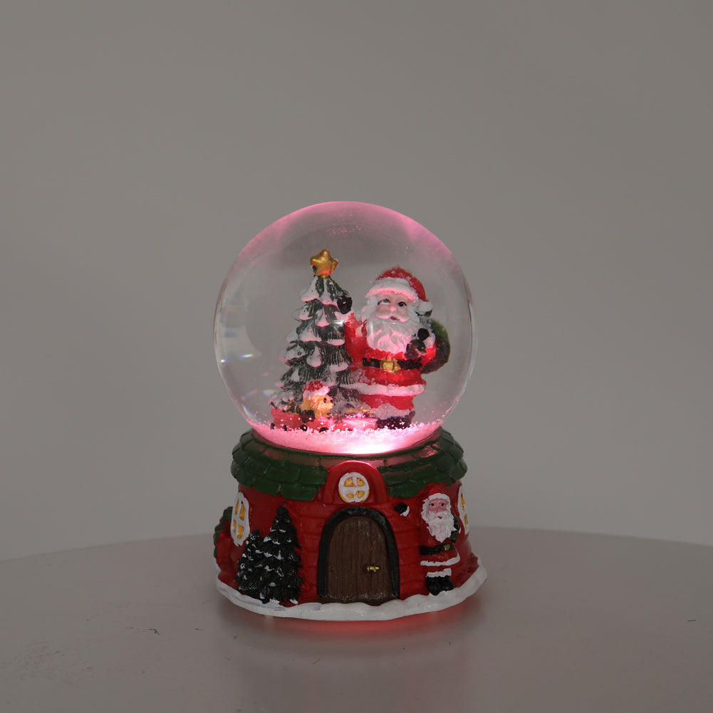 Santa Claus Snowball Music Box Christmas Ornament