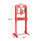 H Frame 20 Ton Hydraulic press, Red