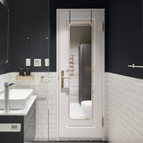 Full Length Mirror with Rounded Corners Door Hanging Gold Medium Mirror