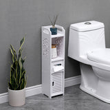 White 68cm H Freestanding Wooden Small Bathroom Cabinet