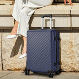 Blue 20 inch Lightweight Hardside Travel Suitcase with Wheels