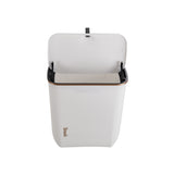 Pearl White 30cm Kitchen Bathroom Hanging Waste Bin with Lid