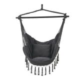 Dark Grey Garden Hanging Canvas Hammock Swing Chair