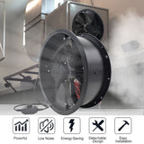 Black 12 inch Ventilation Exhaust Axial Fan