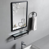 Modern Rectangle Frame Mirror with No Drilling, 50X70CM