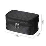 Black Rhomboid Waterproof Travel Makeup Bag