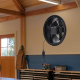 Black 12 inch Ventilation Exhaust Axial Fan