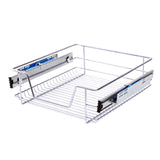 Pull Out Wire Basket Kitchen Cabinet Larder Organizer Cupboard Drawer, 40CM
