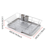 Large Dish Drying Rack with raining Tray Cutlery Holder