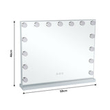 White Frameless Hollywood LED Lighted Cosmetic Mirror