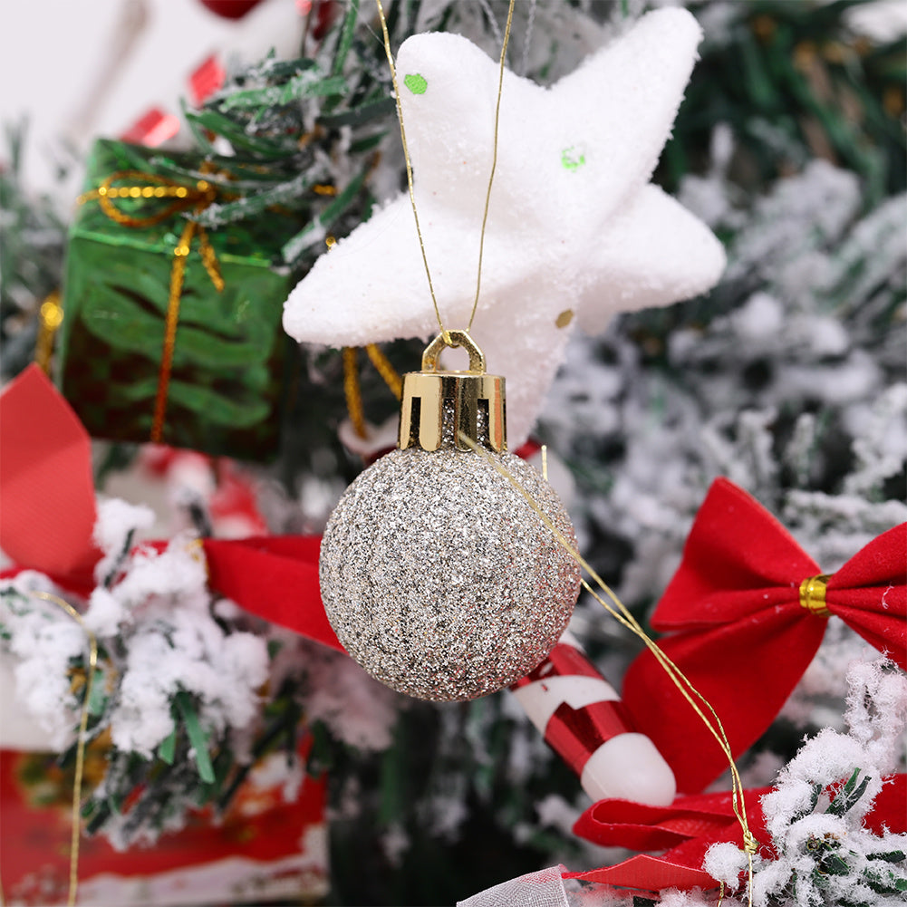 30 Pieces Christmas Tree Ornament Set Xmas Bauble,Silver