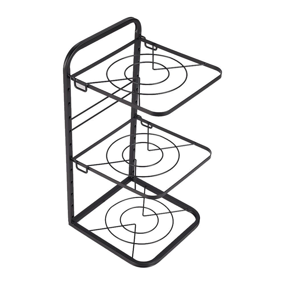 Kitchen 3 Tier Pan Organizer Rack Cookware Holder Stand