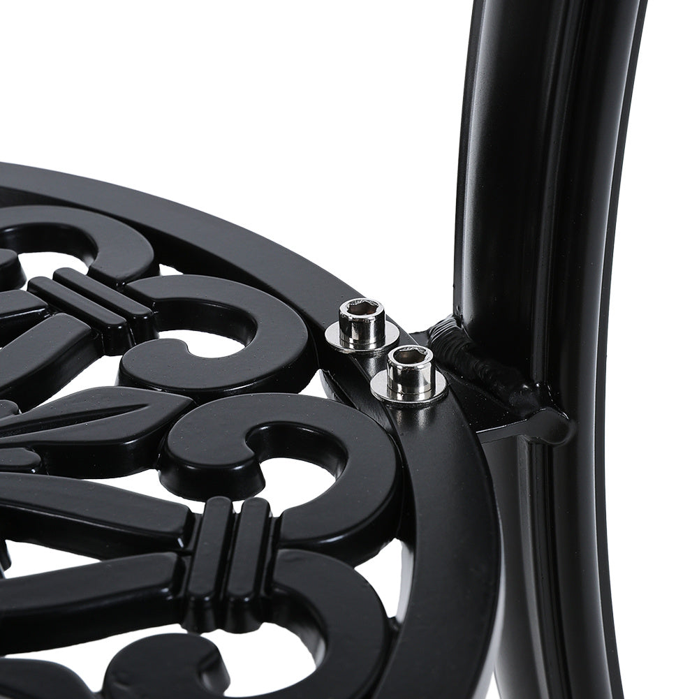 Cast Aluminum Patio Dining Table with Umbrella Hole