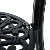 Cast Aluminum Patio Dining Table with Umbrella Hole