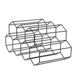 Black Metal 34.5cm W Countertop Hexagon Wine Rack