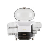 White Large Makeup Storage Box Organizer with Drawers