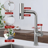 Rotable Pulldown Kitchen Mixer Tap,Chrome