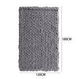 120x180CM Hand Woven Chenille Blanket for Couch and Bed,Grey
