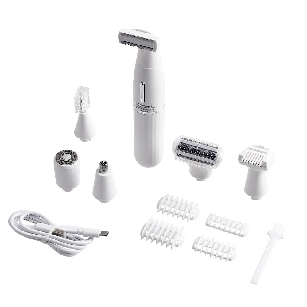 6 in 1 Hair Removal Device USB Rechargeable Electric Epilator Trimmer