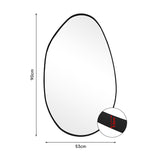 Black Irregular Metal Framed Wall Mirror Decorative