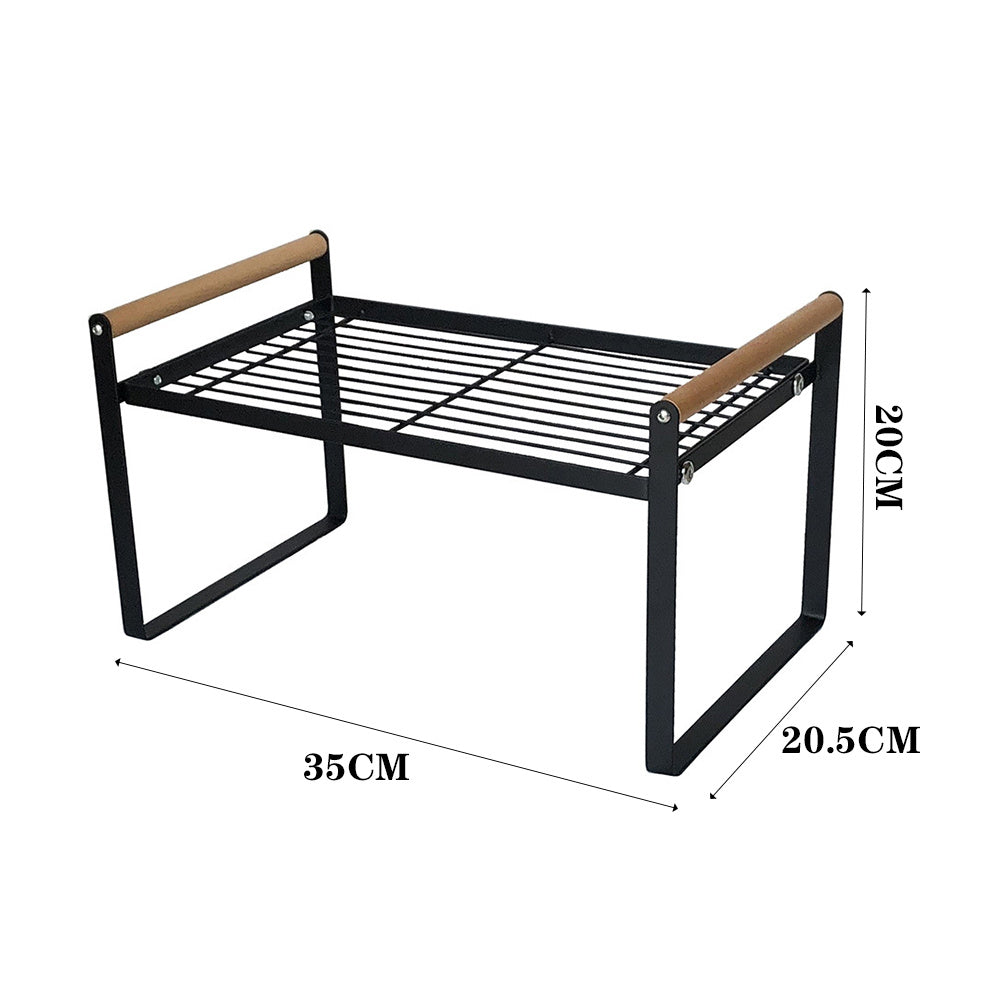 33cm Free Standing Kitchen Spice Herb Rack Holder Cupboard Organiser