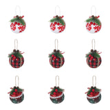 Set of 9 Christmas Ball Ornaments Hanging Decorations for Christmas Tree