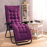 Sun Lounger Cushion Pad Garden In/Outdoor Recliner Chair Seat Pads,Purple
