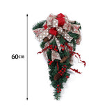 Ribbon Bow Christmas Teardrop Swag