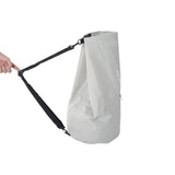 Grey Adjustable Straps Laundry Backpack Bag Portable Storage Clothes Bag