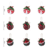 Set of 9 Christmas Ball Ornaments Hanging Decorations for Christmas Tree