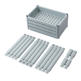 Blue 4 Layers Freestanding Plastic Corner Storage Rack