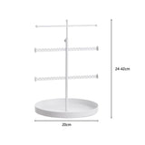 White 3 Tier Retractable Jewelry Display Stand