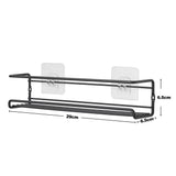 Set of 4 Wall Mount Black Metal Wire Spice Rack