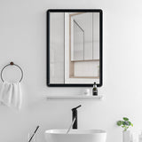 Modern Rectangle Frame Mirror with No Drilling, 50X70CM