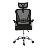 Swivel Office Chair with HeadrestBlack