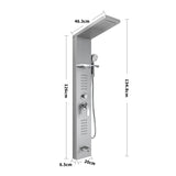 Wall Mounted Thermostatic Mixer Shower Panel Tower with Shelf