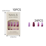 240PCS Colourful Press On Nails Glossy Fake Nails DIY Manicure Set